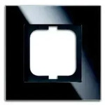 Abdeckrahmen carat, 1-fach (Glas schwarz)