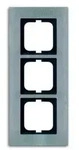 Abdeckrahmen carat, 3-fach (Edelstahl)
