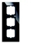Abdeckrahmen carat, 3-fach (Glas schwarz)