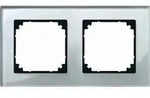 M-Plan Echtglasrahmen, 2fach (Diamantsilber)