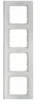 Abdeckrahmen B.3, 4-fach (Aluminium/polarwei&szlig;)