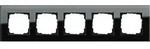 GIRA Abdeckrahmen 5-fach - Esprit (Glas schwarz)