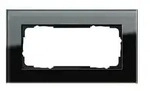 GIRA Abdeckrahmen Esprit , ohne Mittelsteg, 2-fach (Glas Schwarz)