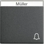 Gira Wippe mit Beschriftungsfeld und Symbol Klingel (anthrazit)