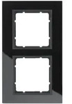 Berker Abdeckrahmen B.7 Glas, 2-fach (schwarz)