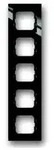 Abdeckrahmen Busch-axcent, 5-fach (schwarz)