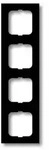 Abdeckrahmen future linear, 4-fach (schwarz matt)