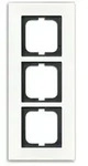 Busch-Jaeger Abdeckrahmen carat, 3-fach (Wei&szlig;glas)