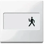 Merten Wippe mitSchriftfeld, System M (polarwei&szlig; gl&auml;nzend)