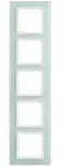 Berker Abdeckrahmen B.7 Glas, 5-fach (Glas/polarwei&szlig;)