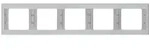 Berker K.5 - Abdeckrahmen 5-fach - waagerecht (Edelstahl)