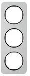 Abdeckrahmen R.1, 3-fach (alu / schwarz)