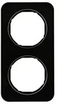 Abdeckrahmen R.1, 2-fach (Glas / schwarz)