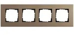 GIRA Abdeckrahmen 4-fach - Esprit (Linoleum-Multiplex Hellbraun)