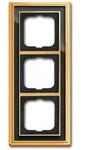 Busch-Jaeger Abdeckrahmen Busch-dynasty&reg;, 3-fach (Messing poliert, anthrazit)