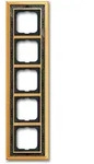 Busch-Jaeger Abdeckrahmen Busch-dynasty&reg;, 5-fach (Messing poliert, Dekor, anthrazit)
