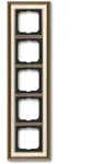 Busch-Jaeger Abdeckrahmen Busch-dynasty&reg;, 5-fach (Messing antik, elfenbeinwei&szlig;)
