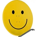 TechniSat SATMAN 850 PLUS - 85cm Alu-Spiegel, gelb mit Smiley
