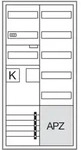 Hager Komplettschrank ZB32ET215W1, 1 Z&auml;hlerfeld eHz, 1 Verteilerfeld, APZ