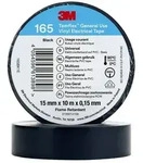 3M Temflex 165 Vinyl Elektro-Isolierband, 15mm breit, 10m lang,schwarz, 10 St&uuml;ck