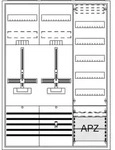 Striebel & John DA37CG - Komplettschrank, 2 Z&auml;hlerpl&auml;tze, 1 Verteilerfeld, APZ