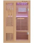 Dewello Finnische Sauna MINTO 120x120 Kabine aus Hemlock Tannenholz mit 3,5 kW...