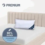3-Kammer-Daunenkissen &raquo;PREMIUM&laquo; &ndash; 90% Daunen, 10% Federn (Au&szlig;en), Gr&ouml;&szlig;e:...