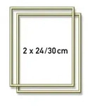 2 Alurahmen 24 x 30 cm - Gold