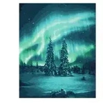 Polarlichter Malen nach Zahlen