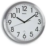 MAUL Wanduhr MAULmove &Oslash; 30.5 x 5 cm funkgesteuert Aluminium 1 x AA (1.5 V) aluminium