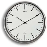 MAUL Wanduhr MAULfly &Oslash; 30.5 x 5 cm funkgesteuert Aluminium 1 x AA (1.5 V) wei&szlig;