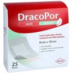 Dracopor Sensitiv 8x10 cm steril m.Silik 25 St