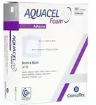 Aquacel Ag Foam adh&auml;siv 8x8 cm Verband 10 St