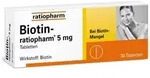 Biotin-ratiopharm&reg; 5 mg (Film)tabletten 30 St
