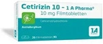 Cetirizin 10 - 1A PHARMA&reg; 20 St