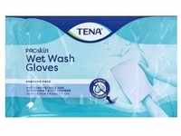 TENA WET Wash Glove parfümfrei 15x23 cm blau 8 Stück