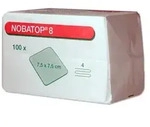 Noba Nobatop 8 Vliesstoffkompressen unsteril vierfach gelegt, 7,5 x 7,5 cm, 100