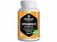 PZN-DE 12741428, Vitamaze VITAMIN B COMPLEX hochdosiert vegan Tabletten 180 Stück,