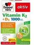 Doppelherz Vitamin K2 + D3 1000 I.E. 120 St