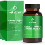 Vitabay Vitamin D3 20000 IE + K2 180 St