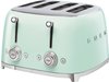 SMEG Toaster, Anzahl der Toastscheiben: 4, Pastellgrün, 50's Style, NA TSF03PGEU