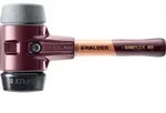HALDER SIMPLEX Schonhammer &Oslash; 80 mm Gummi / TPE-mid grau mit extra kurzem Stiel...
