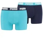 Puma Herren Boxershorts 2er Pack Aqua Blue - M - M