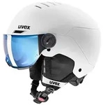 Uvex Kinder Wintersporthelm rocket Visor white black matt - S - S