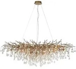 Kronleuchter, Messing Optik, 400 Glasanh&auml;nger, elegant, Design