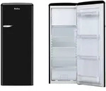 Amica K&uuml;hlschrank KSR364150S_EXKL - Retro - Schwarz - 218L - Gefrierfach