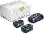 Festool Energie-Set SYS 18V 2xTBX8/SCA16, 2x 18 V Tabless Akkupack mit 8,0 Ah