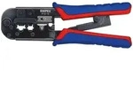 KNIPEX Crimpzangen f&uuml;r Westernstecker, Mehrkomponenten-H&uuml;llen, Drahtabisolierer