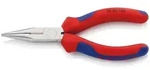 KNIPEX Flachrundzange mit Schneide verchromt, 2K-Griff, Radiozange, &ouml;lgeh&auml;rtet