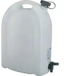 PRESSOL Wasserkanister 20 l PE mit Ablasshahn HxBxTmm wei&szlig; f&uuml;r Wasser stapelbar